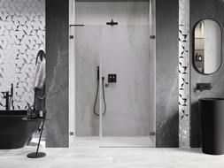 Mexen Lunar-B L porte de douche battante droite 140 cm, transparent, gun metal - 832SL-140-050-95-00-P