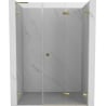 Mexen Lunar-F L foldable shower door right 115 cm, transparent, gold - 836SL-115-050-50-00-P