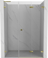 Mexen Lunar-F L vouwdeur douchedeur rechts 115 cm, transparant, goud - 836SL-115-050-50-00-P