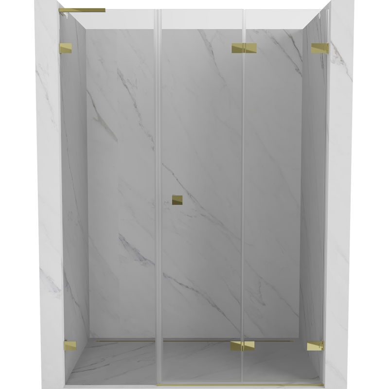 Mexen Lunar-F L Falttüren Dusche rechts 125 cm, transparent, gold - 836SL-125-050-50-00-P