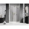 Mexen Lunar-F L porte de douche pliantes droite 130 cm, transparent, doré - 836SL-130-050-50-00-P