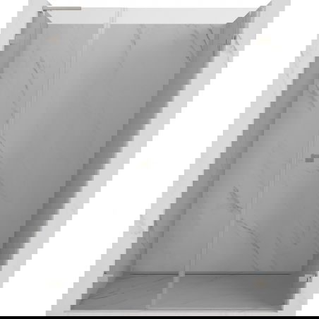 Mexen Lunar-B L douchedeur scharnierend rechts 115 cm, transparant, geborsteld nikkel - 832SL-115-050-97-00-P