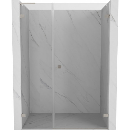 Mexen Lunar-B L duššiuks pööratav paremale 115 cm, läbipaistev, harjatud nikkel - 832SL-115-050-97-00-P
