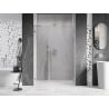 Mexen Lunar-B L 120 cm Right-Handed Pivot Shower Door, Transparent, Brushed Nickel - 832SL-120-050-97-00-P