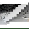 Mexen Rio douchecabine halfrond 80 x 80 cm, zwarte strepen, zwart + Flat douchebak, wit - 863-080-080-70-20-4110B