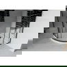 Mexen Rio douchecabine halfrond 80 x 80 cm, zwarte strepen, zwart + Flat douchebak, wit - 863-080-080-70-20-4110B