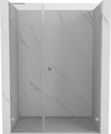 Mexen Lunar-B L desna okretilna tuš vrata 130 cm, prozirna, brušeni nikal - 832SL-130-050-97-00-P