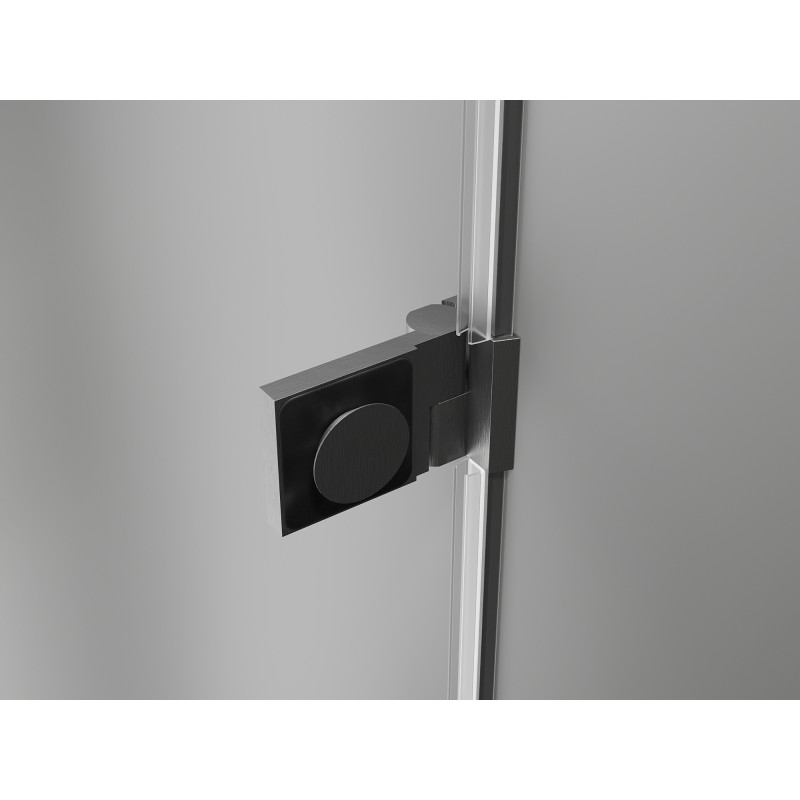 Mexen Lunar-B drzwi prysznicowe uchylne prawe 140 cm, transparent, gun gray szczotkowany - 832S-140-050-66-00-P
