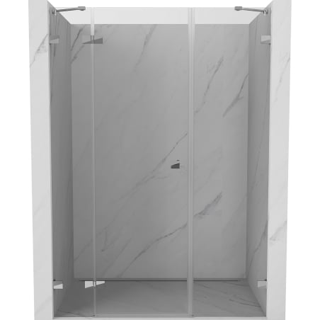 Mexen Lunar drzwi prysznicowe uchylne lewe 130 cm, transparent, chrom - 834S-130-050-01-00-L