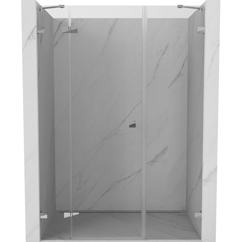 Mexen Lunar drzwi prysznicowe uchylne lewe 145 cm, transparent, chrom - 834S-145-050-01-00-L