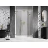 Mexen Lunar-F L porte de douche pliable droite 120 cm, transparent, or brossé - 836SL-120-050-55-00-P