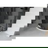 Mexen Rio halfronde douchecabine 90 x 90 cm, grafiet, zwart + platte douchebak, wit - 863-090-090-70-40-4110B