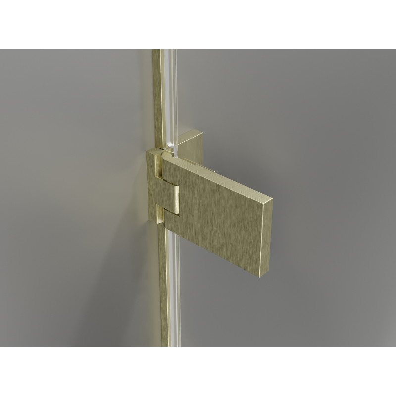Mexen Lunar-F L kokkupandavad parempoolsed duššuks 150 cm, läbipaistev, kuldne harjatud - 836SL-150-050-55-00-P