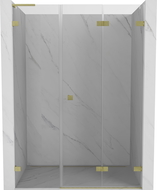 Mexen Lunar-F L vouwdeur voor douche, rechts 150 cm, transparant, goud geborsteld - 836SL-150-050-55-00-P
