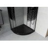 Mexen Rio polkrožna tuš kabina 80 x 80 cm, črne črte, črna + pladenj Flat, črna - 863-080-080-70-20-4170B