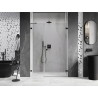 Mexeni Lunar-B dušinurga uksed avanemiseks paremal 130 cm, läbipaistev, must - 832S-130-050-70-00-P