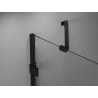 Mexen Lunar-B Duschdrehtür rechts 135 cm, transparent, schwarz - 832S-135-050-70-00-P