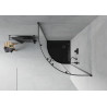 Mexen Rio half-ronde douchecabine 80 x 80 cm, ijs, zwart + Flat douchebak, zwart - 863-080-080-70-30-4170B