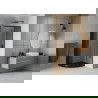 Mexen Rio douchecabine halfrond 80 x 80 cm, grafiet, zwart + Flat douchebak, zwart 863-080-080-70-40-4170B