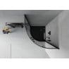Mexen Rio Duschkabine halbrund 80 x 80 cm, Grafit, Schwarz + Duschwanne Flat, Schwarz 863-080-080-70-40-4170B