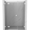 Mexen Lunar vasak hingedega 145 cm dušiuste, läbipaistev, valge - 834S-145-050-20-00-L