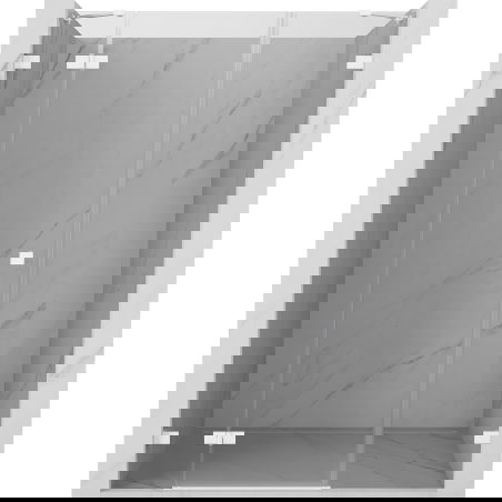 Mexen Lunar Duschschwingtür links 155 cm, transparent, weiß - 834S-155-050-20-00-L