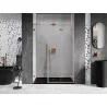 Mexen Lunar-F L folding shower door right 110 cm, transparent, brushed copper - 836SL-110-050-65-00-P