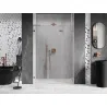 Mexen Lunar-F L folding shower door right 110 cm, transparent, brushed copper - 836SL-110-050-65-00-P