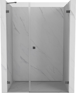 Mexen Lunar-B duššiuksed hingedega paremale 110 cm, läbipaistev, gun metal - 832S-110-050-95-00-P