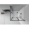 Mexen Rio vierkante douchecabine 80 x 80 cm, transparant, zwart + Flat douchebak, wit - 860-080-080-70-00-4010B