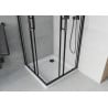 Mexen Rio quadratische Duschkabine 80 x 80 cm, transparent, schwarz + Duschwanne Flat, weiß - 860-080-080-70-00-4010B