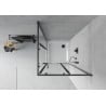 Mexen Rio kvadratna pršna kabina 90 x 90 cm, prozorna, črna + tuš kad Flat, bela - 860-090-090-70-00-4010B