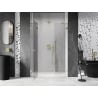 Mexen Lunar drzwi prysznicowe uchylne lewe 135 cm, transparent, złote - 834S-135-050-50-00-L