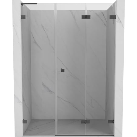 Mexen Lunar-F L drzwi prysznicowe składane prawe 110 cm, transparent, gun gray szczotkowany - 836SL-110-050-66-00-P