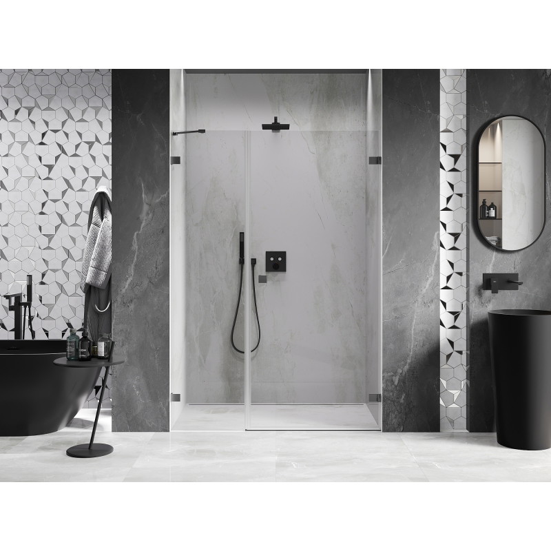 Mexen Lunar-B dušinurkse uks parempoolne 120 cm, läbipaistev, gun metal - 832S-120-050-95-00-P