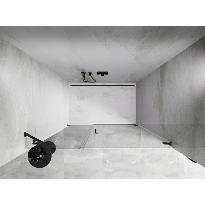 Mexen Lunar-B drzwi prysznicowe uchylne prawe 120 cm, transparent, gun metal - 832S-120-050-95-00-P