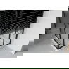 Mexen Rio cabine de douche carrée 80 x 80 cm, bandes noires, noir + receveur Flat, blanc - 860-080-080-70-20-4010B