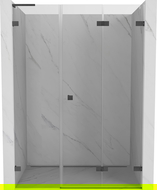 Mexen Lunar-F L faltbare Dusche Türen rechts 135 cm, transparent, gebürstet Gun Gray - 836SL-135-050-66-00-P