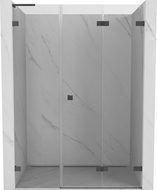 Mexen Lunar-F L inklapbare douchedeur rechts 150 cm, transparant, geborsteld geweergrijs - 836SL-150-050-66-00-P