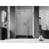 Mexen Lunar left-hand hinged shower door 155 cm, transparent, gold - 834S-155-050-50-00-L