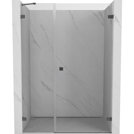 Mexen Lunar-B Duschabtrennung rechte Schwingtür 130 cm, transparent, Gun Metal - 832S-130-050-95-00-P