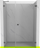 Mexen Lunar-B Duschabtrennung rechte Schwingtür 130 cm, transparent, Gun Metal - 832S-130-050-95-00-P