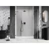 Mexen Lunar-B right-hinged shower door 150 cm, transparent, gun metal - 832S-150-050-95-00-P