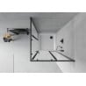 Mexen Rio cabine de douche carrée 80 x 80 cm, dépoli, noir + receveur Flat, blanc - 860-080-080-70-30-4010B