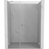Mexen Lunar-B parema hinged duššiuks 120 cm, läbipaistev, harjatud nikkel - 832S-120-050-97-00-P