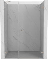 Mexen Lunar-B desna zakretna tuš vrata 135 cm, prozirna, brušeni nikal - 832S-135-050-97-00-P
