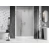 Mexen Lunar-B Duschdrehtür rechts 150 cm, transparent, gebürsteter Nickel - 832S-150-050-97-00-P