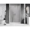 Mexen Lunar-B Duschdrehtür rechts 150 cm, transparent, gebürsteter Nickel - 832S-150-050-97-00-P