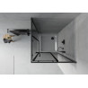 Mexen Rio cabine de douche carrée 70 x 70 cm, graphite, noir + receveur plat, blanc - 860-070-070-70-40-4010B