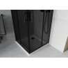 Mexen Rio kvadratna tuš kabina 70 x 70 cm, grafitna, črna + Flat tuš kad, bela - 860-070-070-70-40-4010B